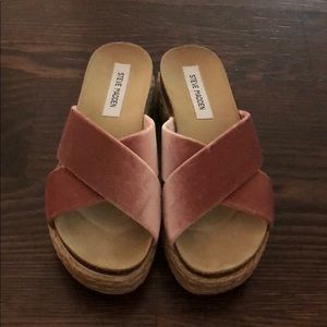 Steve Madden velvet espadrille slides.*REDUCED*